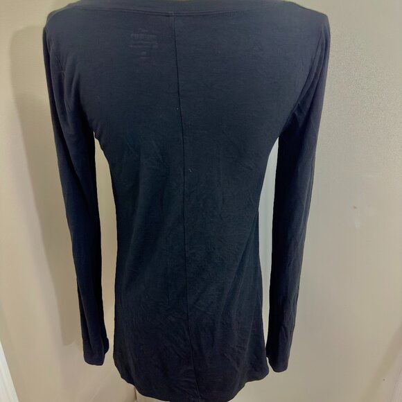 HOLLISTER LADY'S BLACK LONG SLEEE BLOUSE (S) - Picture 5 of 14